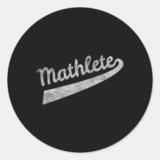 Mathlete Classic Round Sticker (Front)