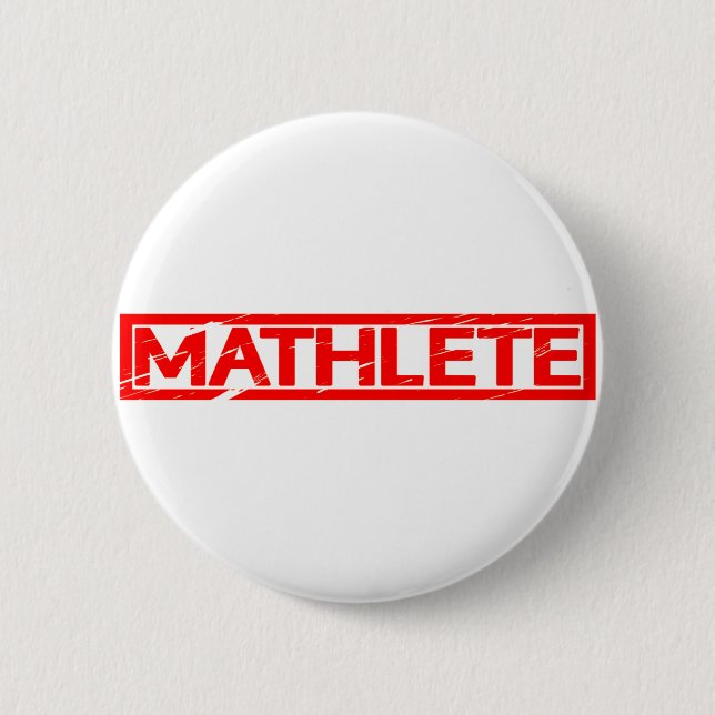 Mathlete Stamp 2 Inch Round Button (Front)