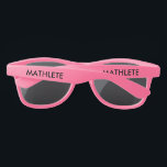 MATHLETE typography math themed Sunglasses<br><div class="desc">"MATHLETE" text in black</div>
