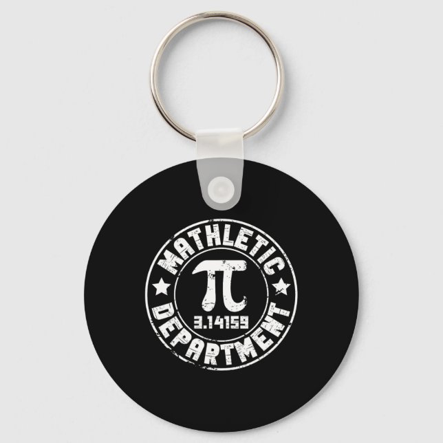 Mathletic Department 3.14159 Pi Day Math Teacher V Keychain (Front)