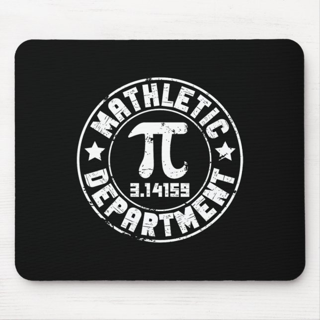 Mathletic Department 3.14159 Pi Day Math Teacher V Mouse Pad (Front)
