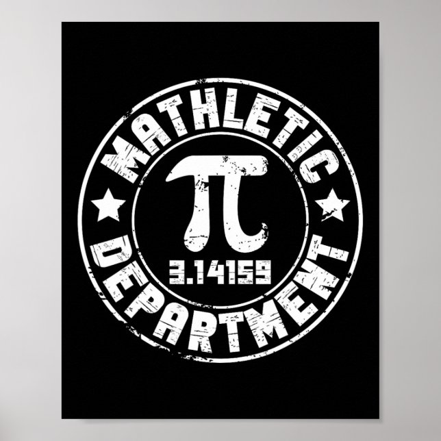 Mathletic Department 3.14159 Pi Day Math Teacher V Poster (Front)