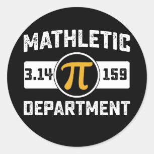 Mathletic Department Pi Day Math Vintage Classic Round Sticker