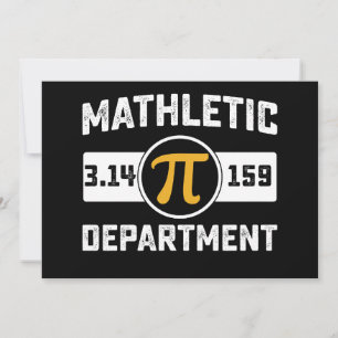 Mathletic Department Pi Day Math Vintage Invitation