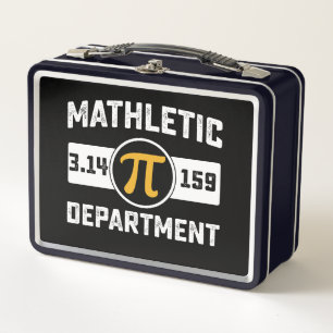 Mathletic Department Pi Day Math Vintage Metal Lunch Box