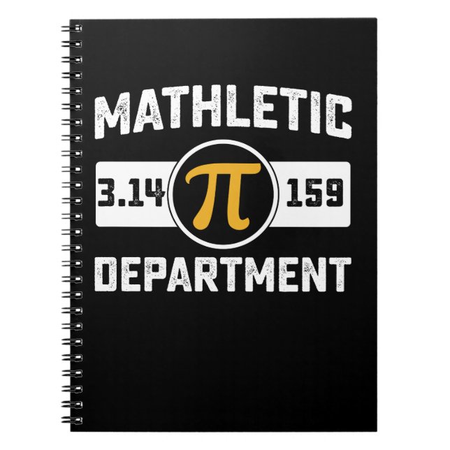 Mathletic Department Pi Day Math Vintage Notebook (Front)