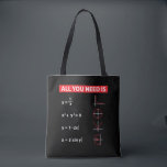 Maths Algebra Mathematics Teacher Gift Idea Tote Bag<br><div class="desc">All You Need Is Love Math. A nice Gift Idea for a mathematician Student and Math Teacher.</div>