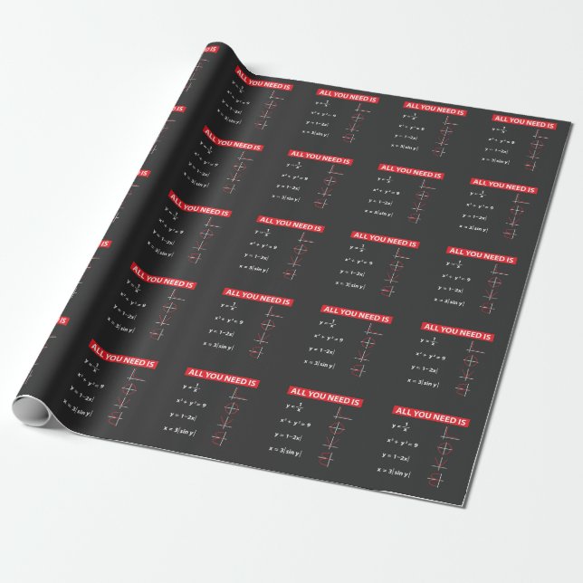 Maths Algebra Mathematics Teacher Gift Idea Wrapping Paper (Unrolled)