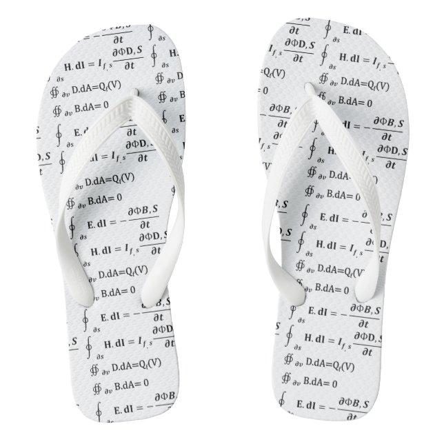Maths Calculus Equation Flip Flops (Footbed)