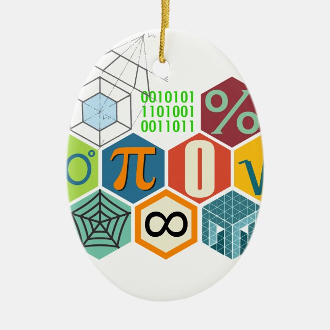maths ceramic ornament (Front)