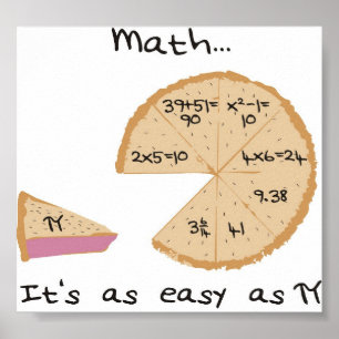 Maths c'est aussi facile que... poster