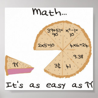 Maths c'est aussi facile que... poster