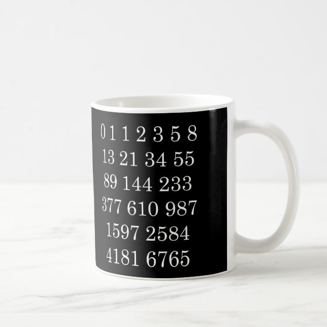 Maths faites sur commande de tasse de Fibonacci de (Droite)