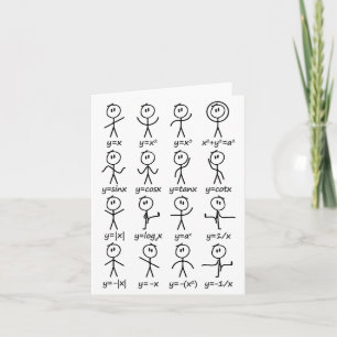 Maths I Stick Figures I Functions Equations I Math Card