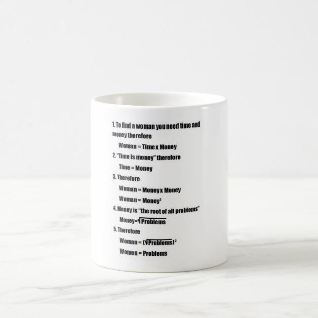 Maths Joke Mug (Center)