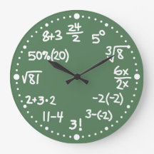 Maths Mathematical Equations Clock Version Two