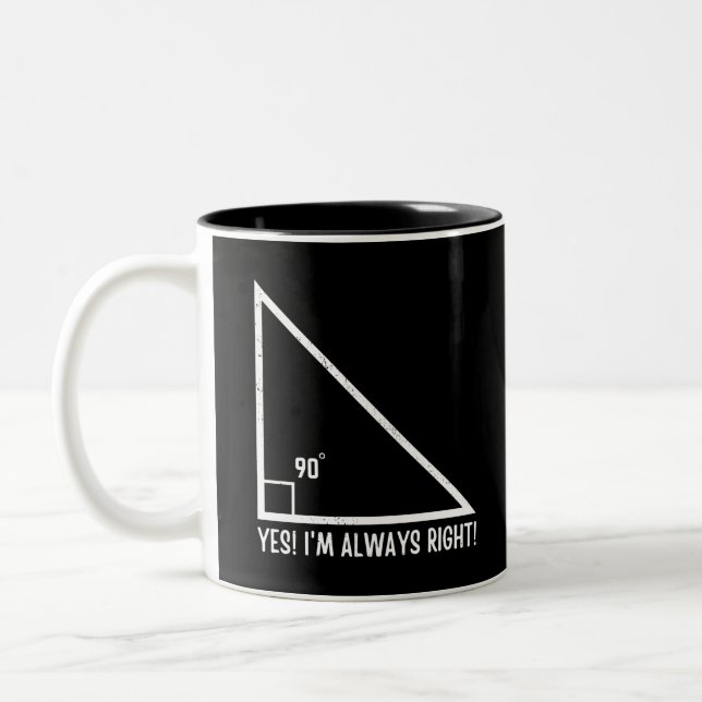 Maths / Mathematics Teacher Funny Two-Tone Coffee Mug (Left)