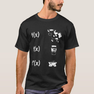 Maths Teacher Algebra Derivations Cow Milk Cheese T-Shirt