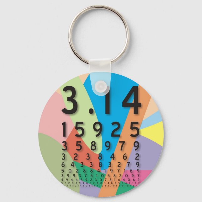 Maths: the colourful mathematical constant of Pi Keychain (Front)