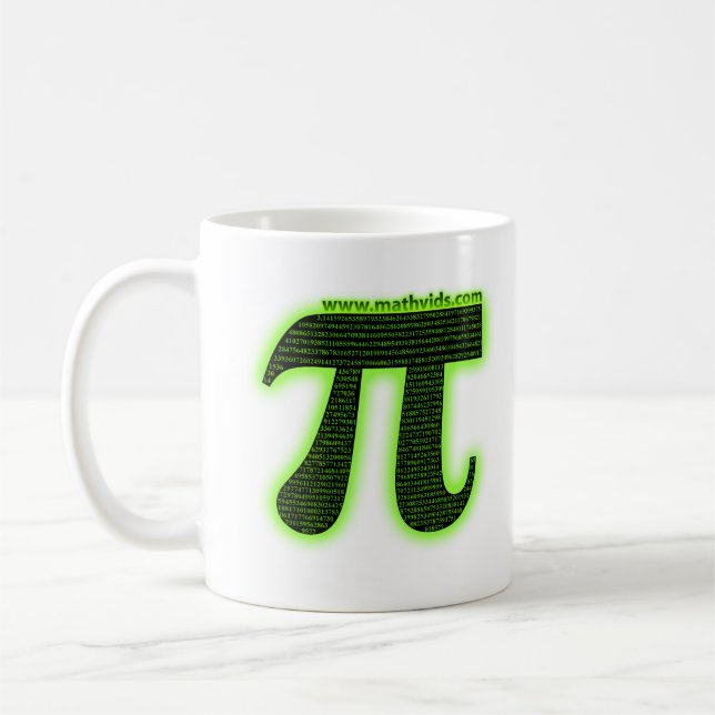 MathVids.com taught me how to count to Pi Coffee Mug (Left)