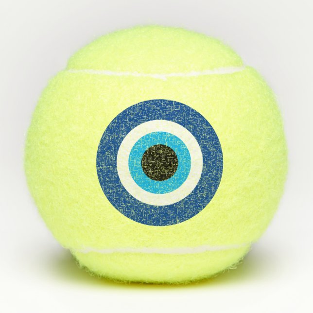 Mati Blue Evil Eye amusant balle de tennis (Devant)