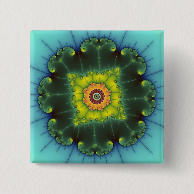 Matilda 1 - Fractal Art 2 Inch Square Button (Front)