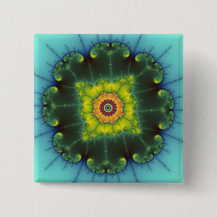 Matilda 1 - Fractal Art 2 Inch Square Button