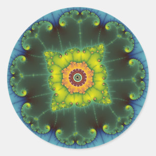 Matilda 1 - Fractal Art Classic Round Sticker