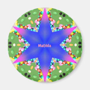 MATILDA ~ Personalized Easter Star Fractal ~ Magnet