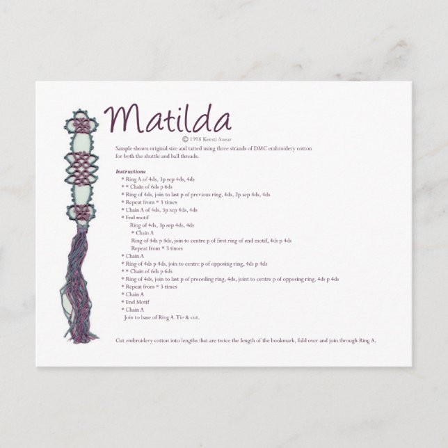 Matilda Postcard (Front)