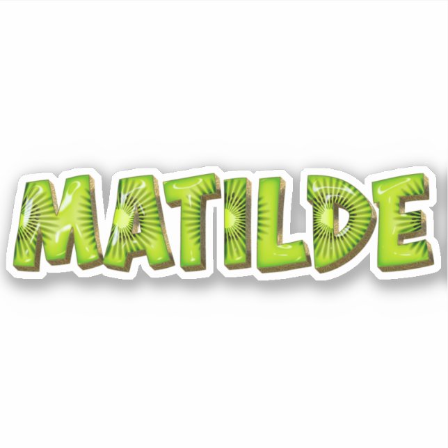 Matilde Nom Kiwi Design Autocollant Sticker (Devant)