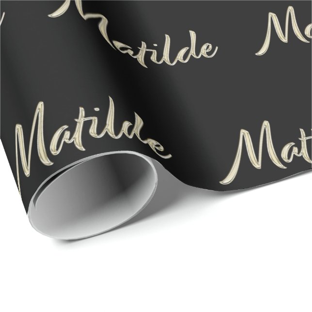 Matilde white gold gift wrapping paper (Roll Corner)