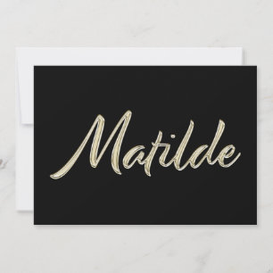 Matilde white gold Handwriting Karte Card