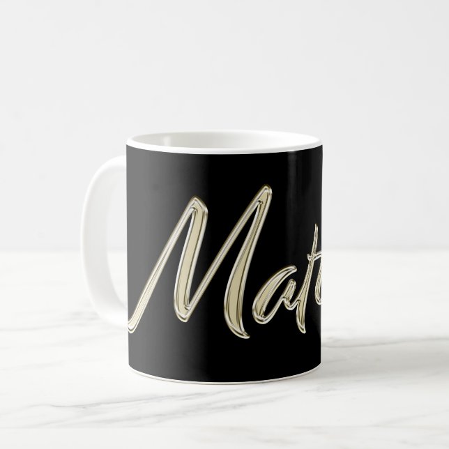 Matilde white Handwriting Tasse Kaffeetasse Coffee Mug (Front Left)