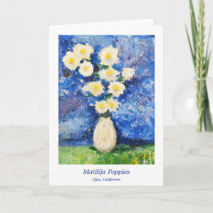 Matilija Poppies in Ojai CA, blank Note Card