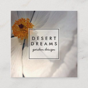 Matilija Poppy Desert Wildflower Photo Travel Square Business Card