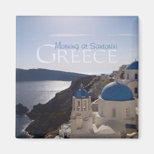 Matin à Santorini Grèce Souvenir Fridge Magnet