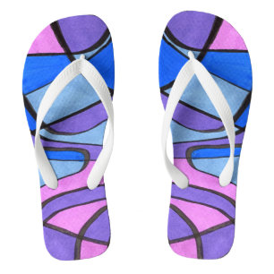 "Matin Cool" tongs abstraits.