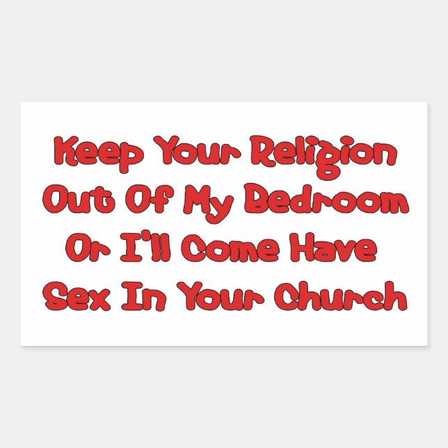 Mating In Your Church Sticker (Front)