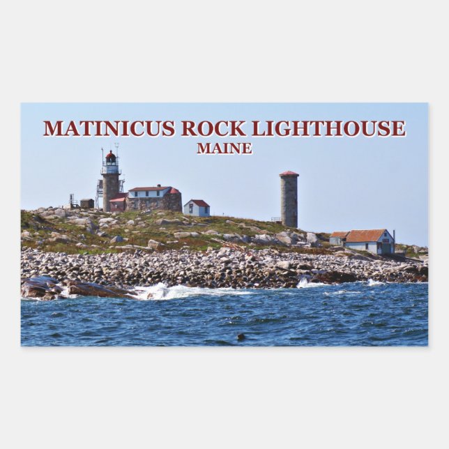 Matinicus Rock Lighthouse, Maine Sticker (Front)