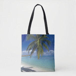 Matira Beach on the island of Bora Bora, Society Tote Bag