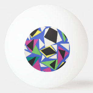 Matisse Abstract Geometric Blue Cut Out Art Ping Pong Ball