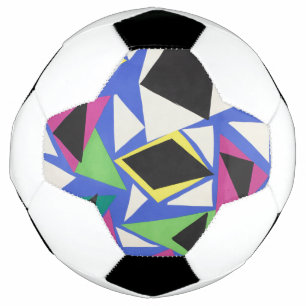Matisse Abstract Geometric Blue Cut Out Art Soccer Ball
