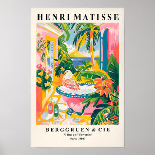 Matisse Art Print, Eagle In Bathtub Poster, Pink M Poster