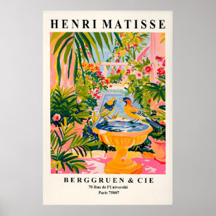 Matisse Art Print Songbirds in Bird Bath