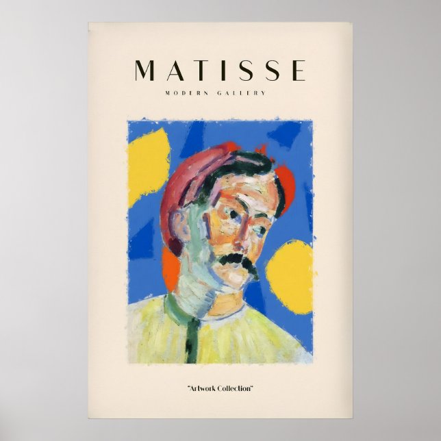 Matisse Art Prints - Abstract Man Portrait Poster (Front)