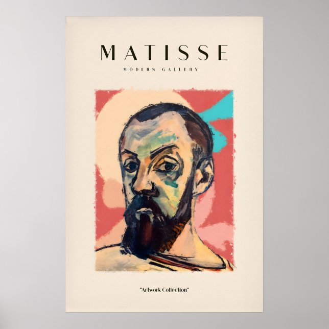 Matisse Art Prints - Expressive Self Portrait (Front)