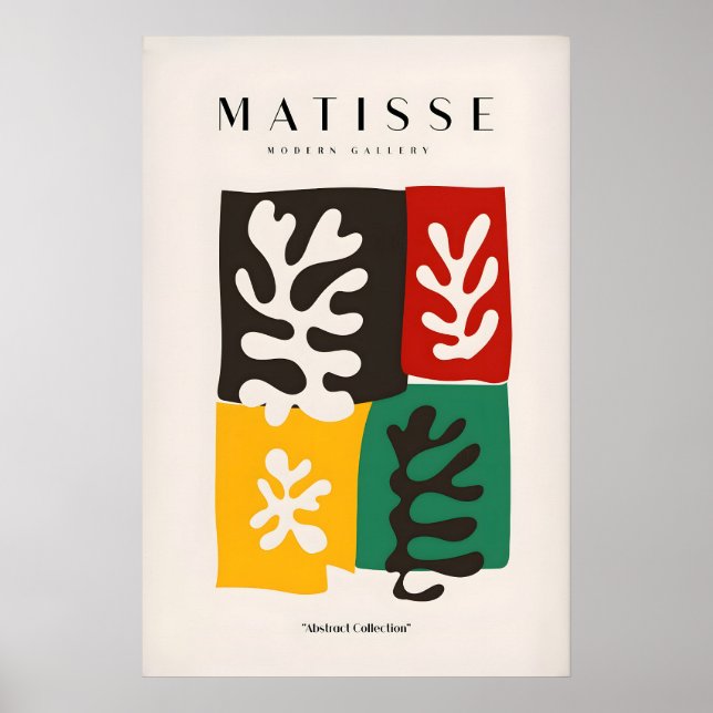 Matisse Art Prints - Four Blocks Abstract Leaves (Front)