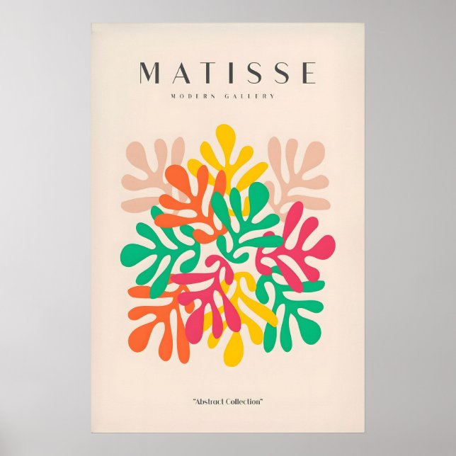 Matisse Art Prints - Interlocking Colourful Leaves (Front)