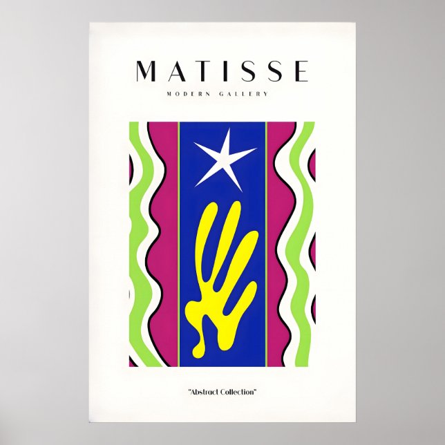 Matisse Art Prints - Jazz Abstract Star Hand Waves (Front)